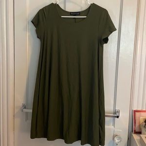 Green T-shirt Dress